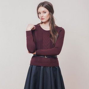 Betina Lou Burgundy Sweater XS